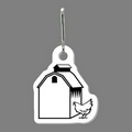 Zippy Clip - Barn & Chicken Decorative Tag W/ Clip Tab